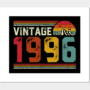 Vintage 1996 Birthday Gift Retro Style Posters and Art